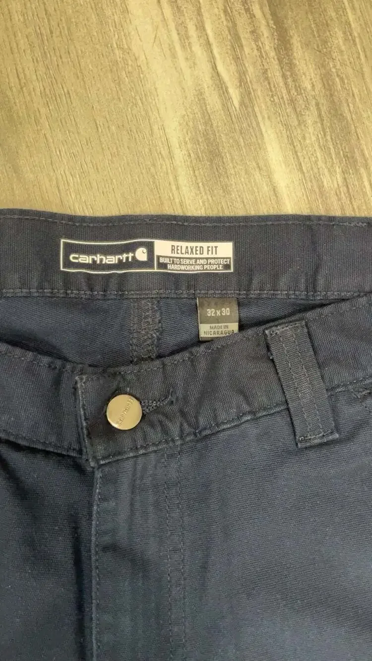 Carhartt Relaxed Fit Navy Work Pants Size 32x30